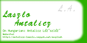 laszlo antalicz business card